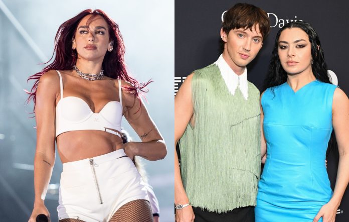 Dua Lipa, Troye Sivan and Charli XCX in 2024