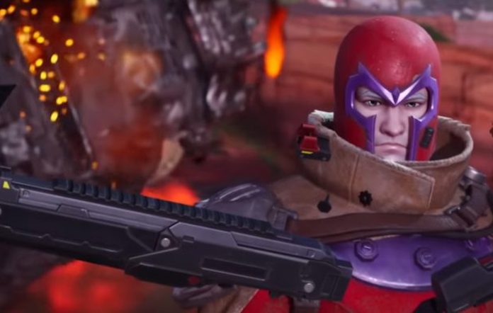 Fortnite Get Magneto: Magneto can be seen breaking a gun apart.