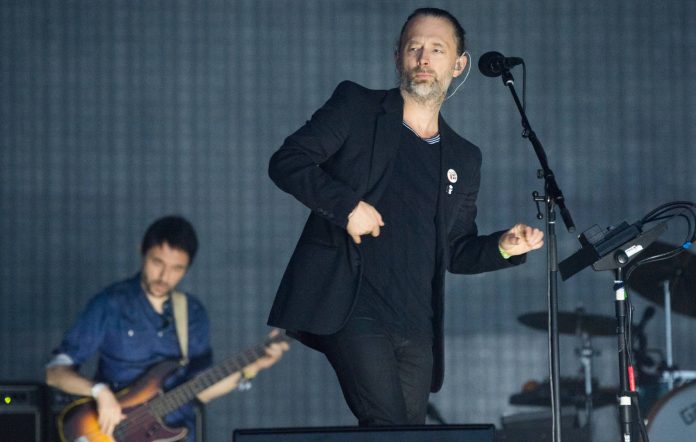 Thom Yorke and Colin Greenwood of Radiohead