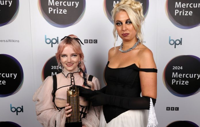 Emily Roberts and Georgia Davies of The Last Dinner Party attend the Mercury Music Awards 2024